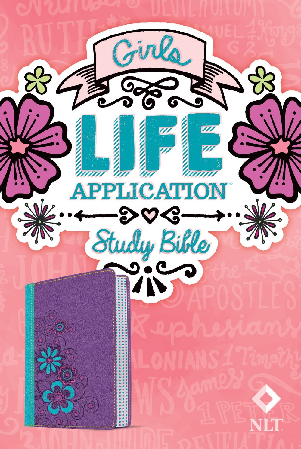 NLT Girls Life Application Study Bible (Revamped)-Green/Purple TuTone