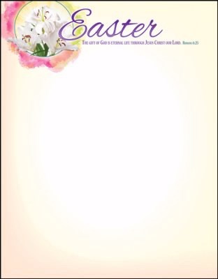 Letterhead-The Gift Of God Is Eternal Life (Romans 6:23) (Easter) (Pack Of 100)