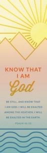 Bookmark-Be Still And Know That I Am God (Psalm 46:10 KJV) (Pack Of 25)
