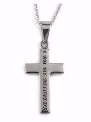 Necklace-Diamond Back-Cross/My Beloved (Womens) (18")