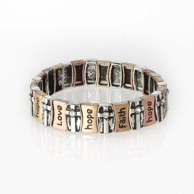 Bracelet-Eden Merry-Faith Hope Love Cross