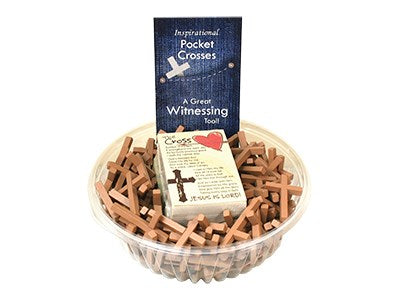 Pocket Cross Wood Assortment (Pack Of 144)