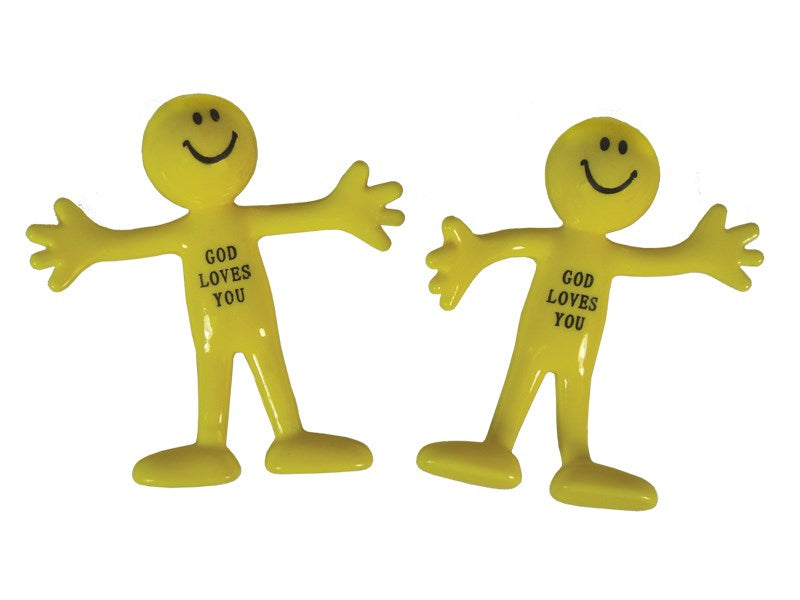 Toy-Smiley Bendable Man (Pack Of 24)