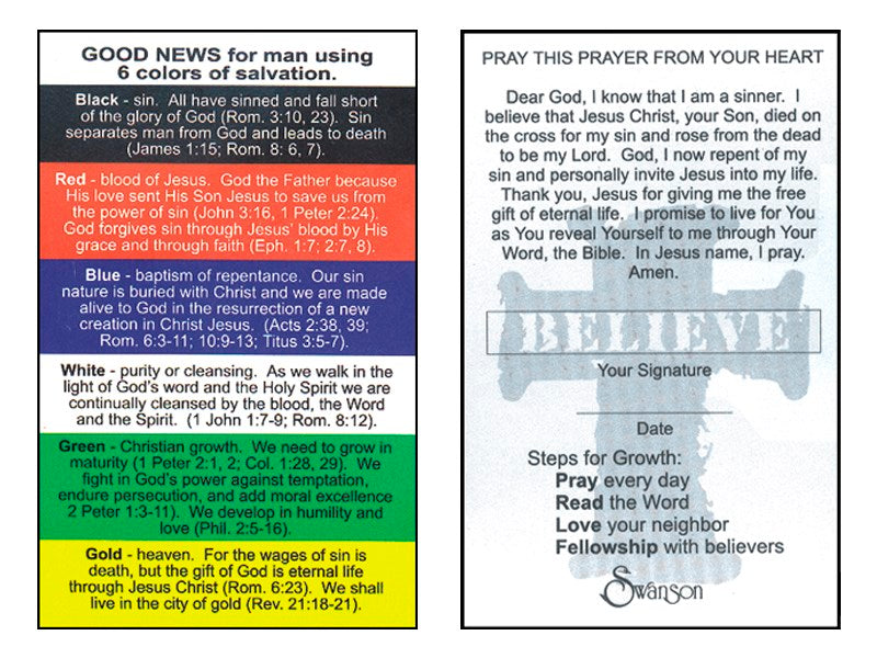 I Believe Salvation Card (Pack Of 100)