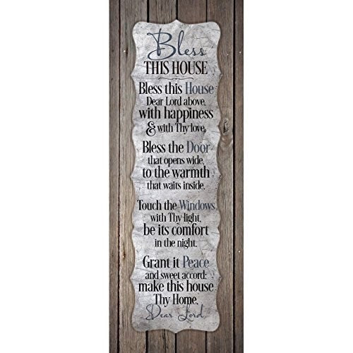 Wall Plaque-New Horizons-Bless This House (6" x 15.75")