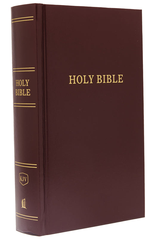 KJV Pew Bible (Comfort Print)-Burgundy Hardcover