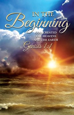 Bulletin-In The Beginning  God Created The Heavens And The Earth ( Genesis 1:1) (Pack Of 100)