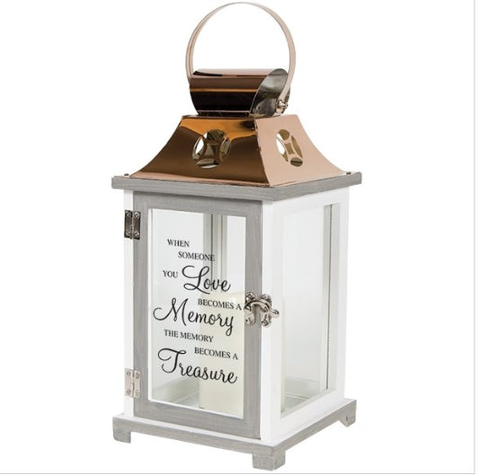 Lantern-Light The Way w/LED Candle & Timer-Memory (13.5" x 6.25" x 6.25")