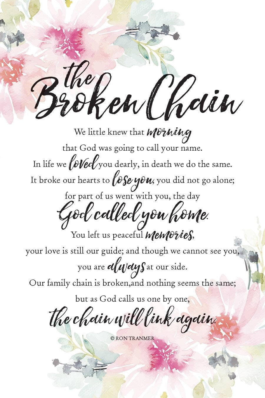 Plaque-Woodland Grace-Broken Chain  (6 x 9)