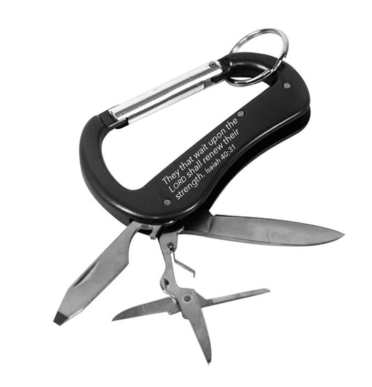 Carabiner W/3-In-1 Multi Tool-Man Of God: Renewed For Life