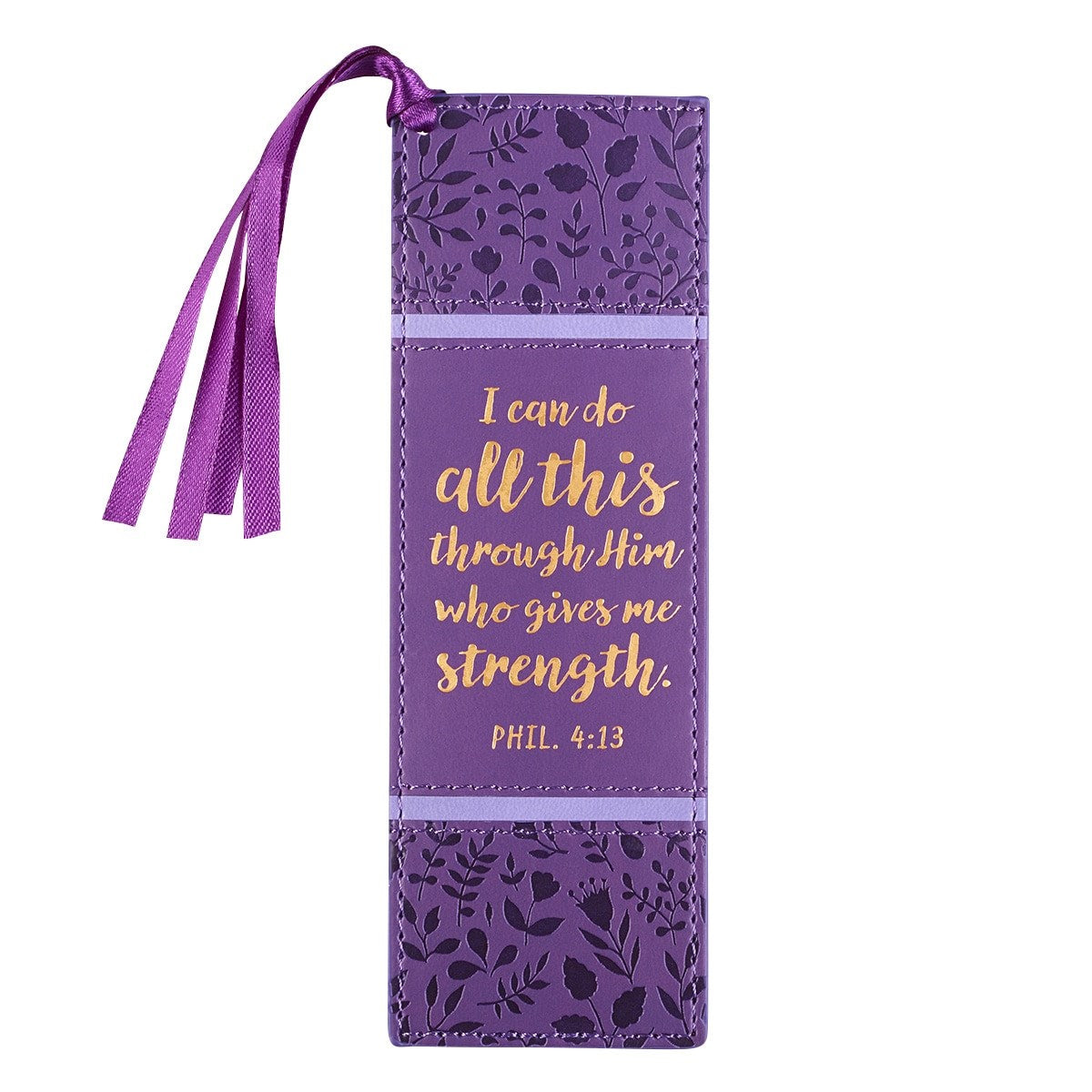 Bookmark-Pagemarker-Positively Purple/I Can Do All This-Luxleather