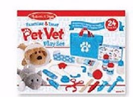 Pretend Play-Examine & Treat Pet Vet Play Set (24 Pieces) (Ages 3+)