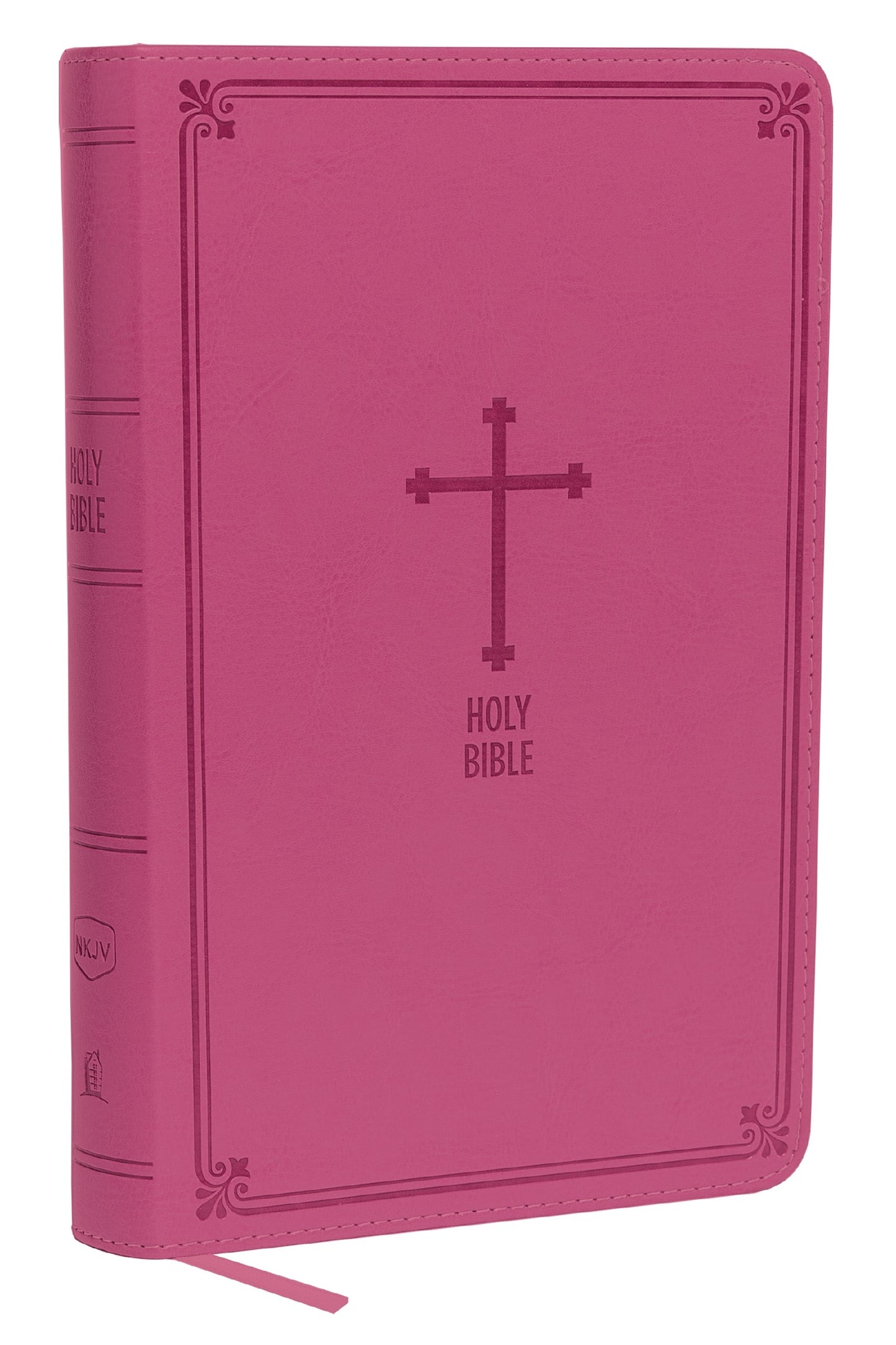 NKJV Deluxe Gift Bible (Comfort Print)-Pink Leathersoft