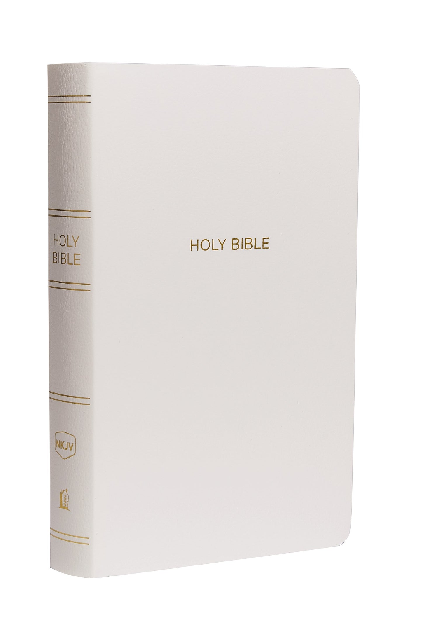 NKJV Gift & Award Bible (Comfort Print)-White Leatherflex