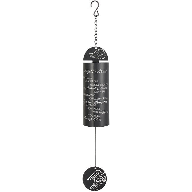 Wind Chime-Cylinder Sonnet-Angels' Arms-Black (22")