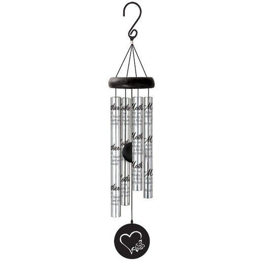 Wind Chime-Sonnet-Mother-Silver (21") (Bereavement)