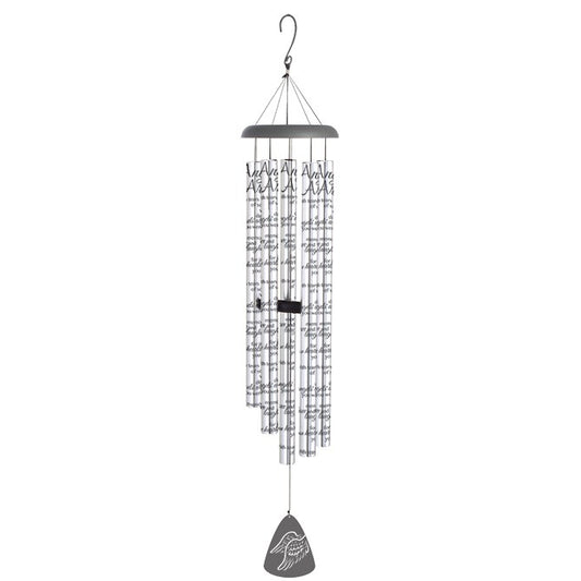 Wind Chime-Sonnet-Angels' Arms-Silver/Black (55")