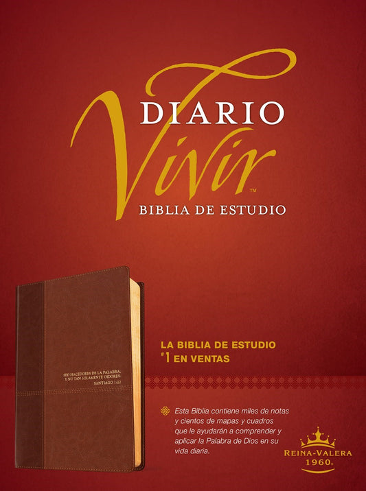 RVR 1960 Life Application Study Bible (Biblia de Estudio del Diario Vivir)-Brown/Tan LeatherLike