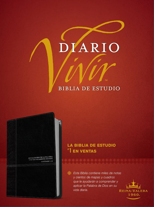 RVR 1960 Life Application Study Bible (Biblia de Estudio del Diario Vivir)-Black LeatherLike