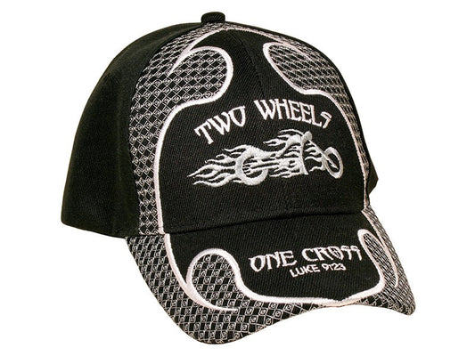 Cap-Two Wheels  One Cross-Black