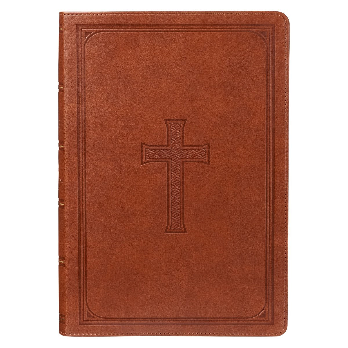 KJV Super Giant Print Bible-Tan Faux Leather