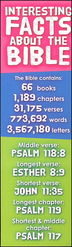 Bookmark-Interesting Facts About The Bible (Pack Of 25)