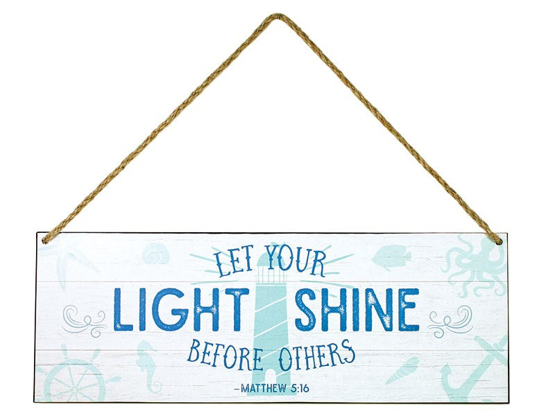 Wall Hanging-Let Your Light Shine-Metal (15.5 x 5.5)