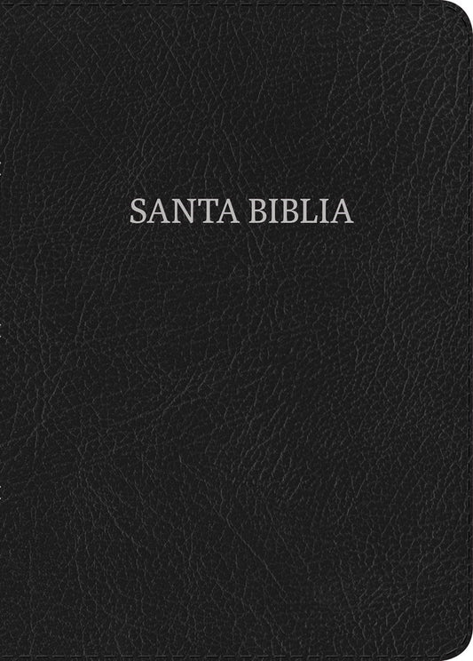 RVR 1960 Large Print Compact Bible (Biblia Compacta Letra Grande)-Black Bonded Leather Indexed