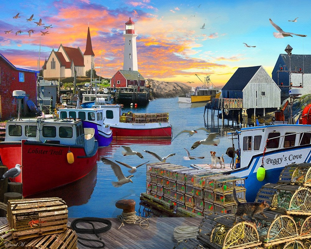 Jigsaw Puzzle-Fishing Cove (1000 Pieces)