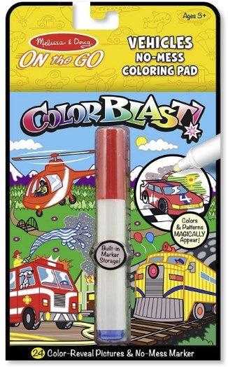 ColorBlast! Vehicles Activity Book (Ages 3+)