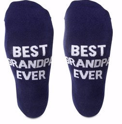 Socks-Men's Crew Socks-Best Grandpa Ever-Navy