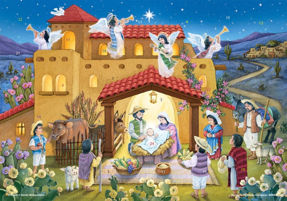 Spanish Medium Advent Calendar-Noche de Paz (8.25 x 11.75)