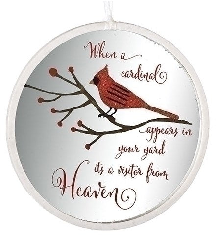 Ornament-Cardinal Memorial Disk (4.5")