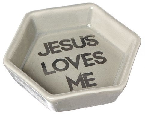 Keepsake Tray-Jesus Loves Me (3" L)