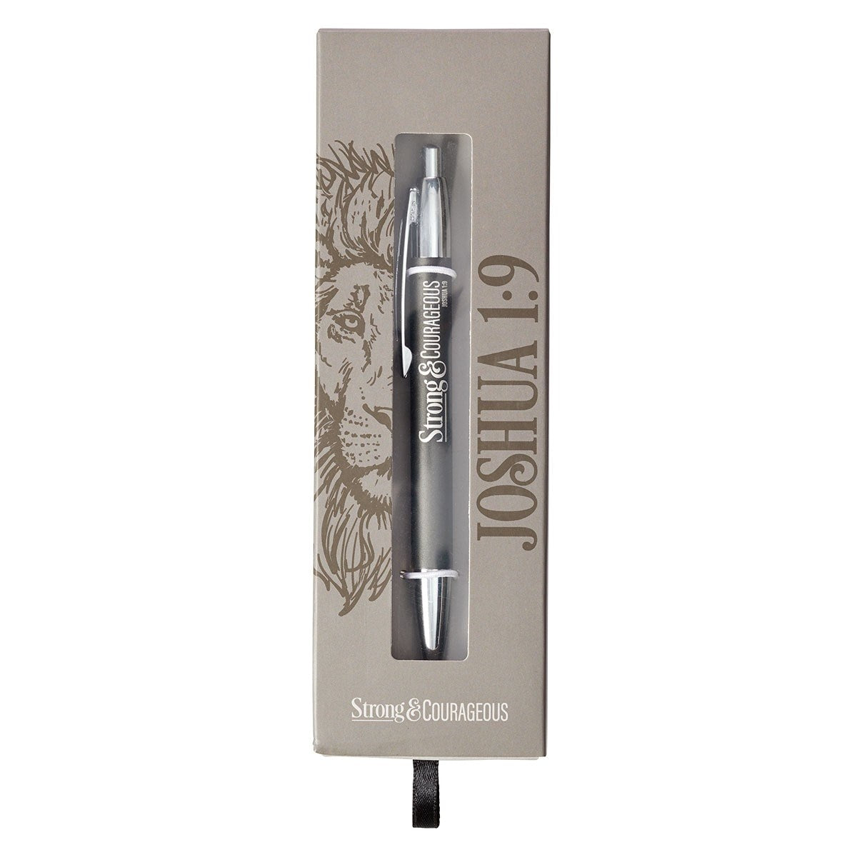 Pen-Classic-Gray/Strong & Courageous w/Gift Box