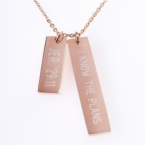 Necklace-Double Bar-I Know The Plans