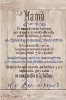 Spanish Plaque-New Horizons-Mama  The World (Mama  El Mundo) (6" x 9")