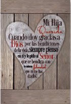 Spanish Plaque-New Horizons-My Dear Daughter (Mi Hija Querida) (6" x 9")