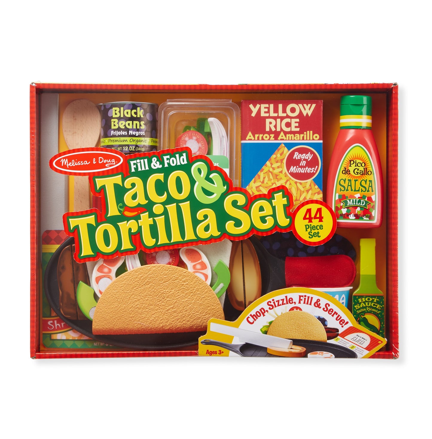 Pretend Play-Fill & Fold Taco & Tortilla Set (Ages 3+)