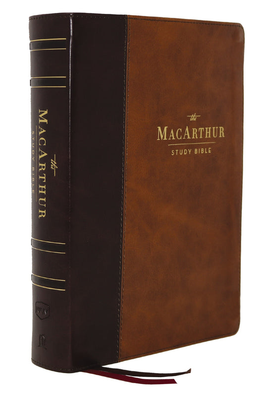 NKJV MacArthur Study Bible (2nd Edition) (Comfort Print)-Brown Leathersoft