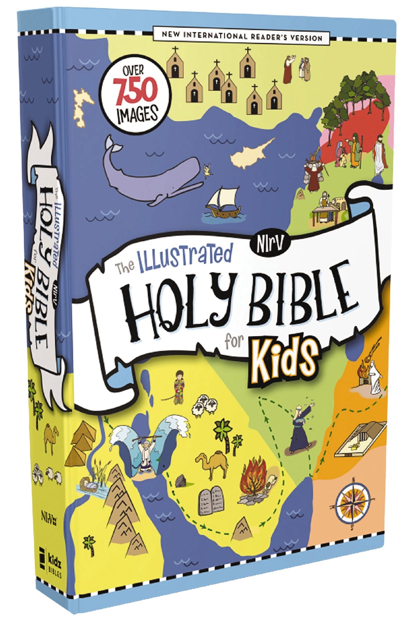 NIrV The Illustrated Holy Bible For Kids (Comfort Print)-Hardcover