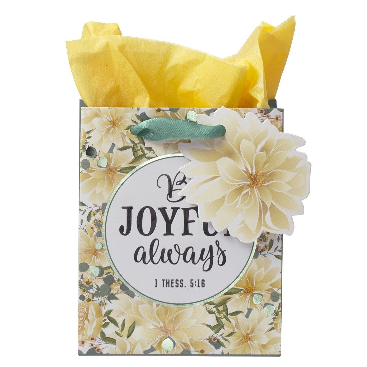 Gift Bag-Be Joyful Always w/Tag & Tissue-Extra Small