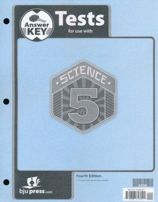 Science Grade 5 Test Answer Key (4th Edition)