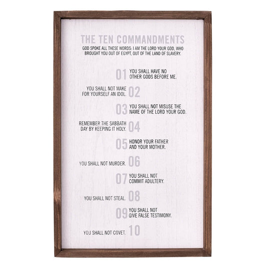 Wall Plaque-The Ten Commandments (11 x 17)