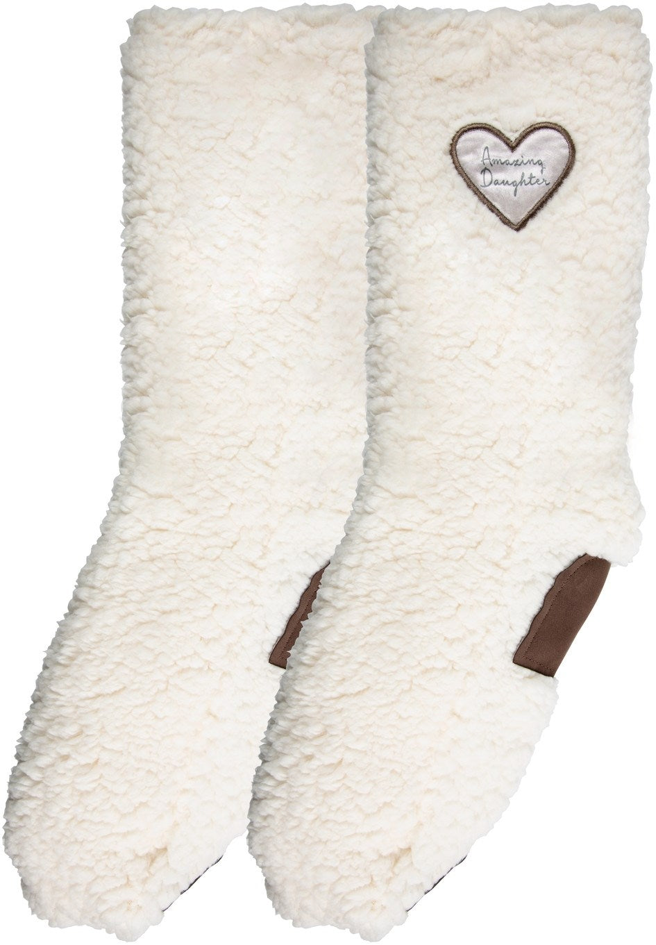 Womens Sherpa Slipper Socks-Amazing Daughter