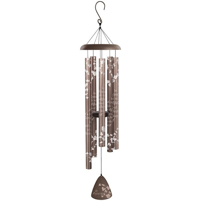 Wind Chime-Silhouette Sonnet-In Memory-Matte Bronze (30")