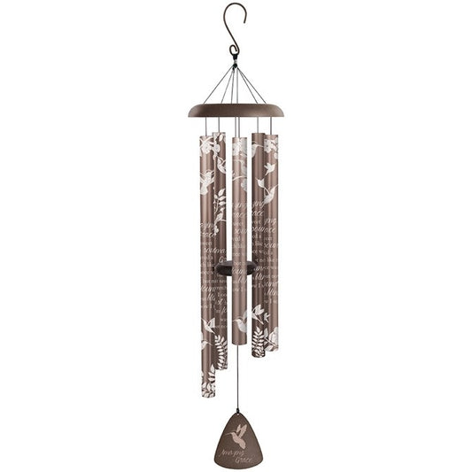 Wind Chime-Silhouette Sonnet-Amazing Grace-Matte Bronze (30")