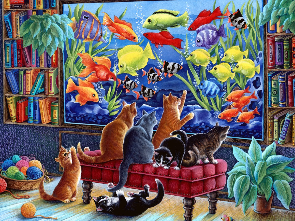 Jigsaw Puzzle-Kittens Fishing (550 Pieces)