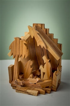 Nativity-Olive Wood-One Piece (4")