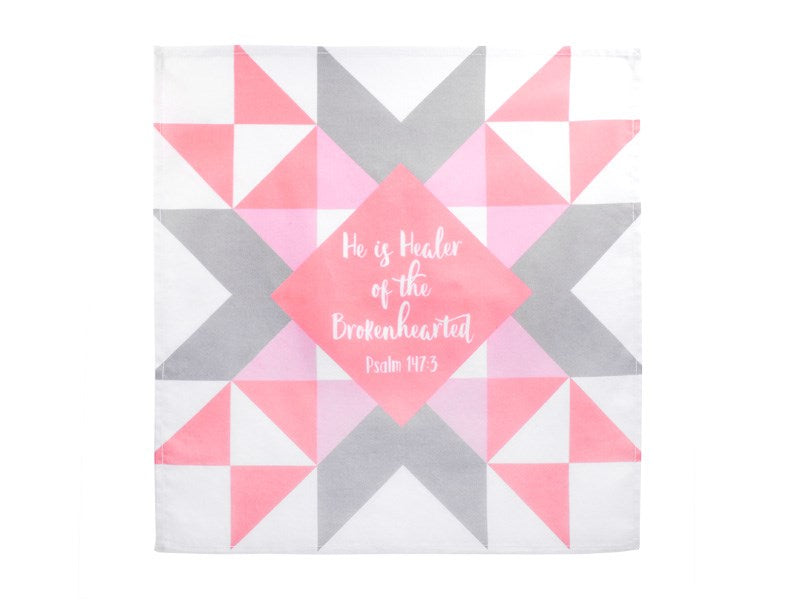 Prayer Cloth-Quilt Healer-Psalm 147:3 (Pack Of 6)